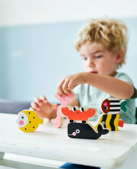 Petit Monkey Jucărie de Stivuire Stacking Game din Lemn pentru 8++ Luni