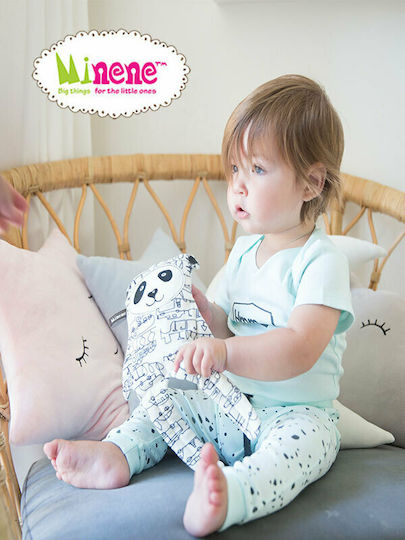 Minene Πανάκι Μωρού Cuddly Toy Double Side Γκρι