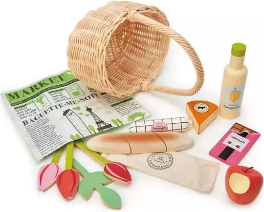 Tender Leaf Toys Дървена Кошница За Пазаруване За 3+ Години
