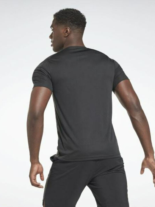 Reebok Training Tech Men's Athletic T-shirt Short Sleeve Night Black