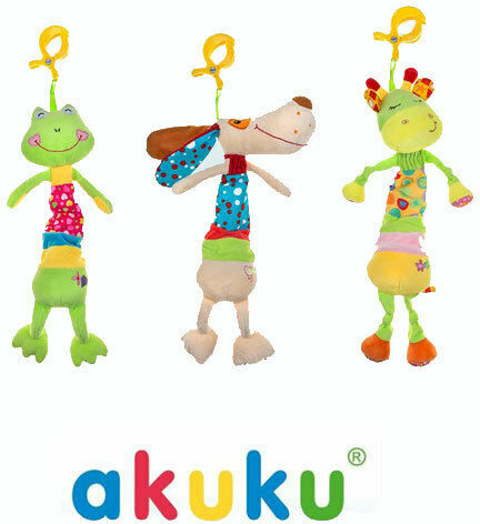 Akuku Κρεμαστό Παιχνίδι Αυτοκινήτου Plush Frog With A Clip