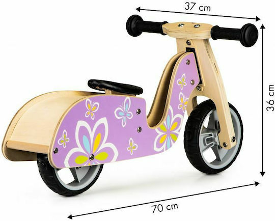 Ecotoys Детски велосипед за баланс Butterfly Лилав