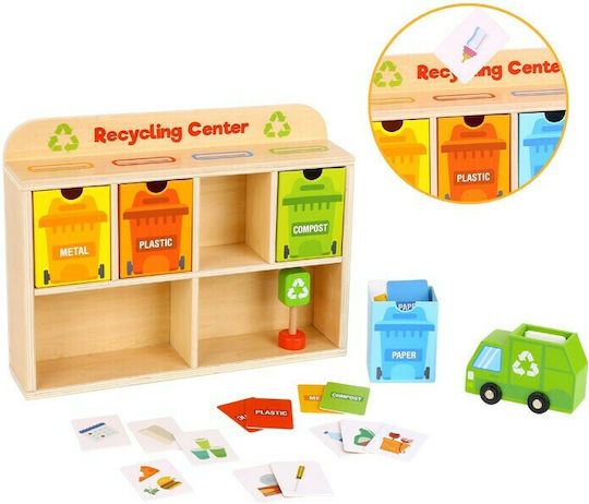 Tooky Toys Κέντρο Ανακύκλωσης Educational Game Knowledge made of Wood for 3+ years Years Old