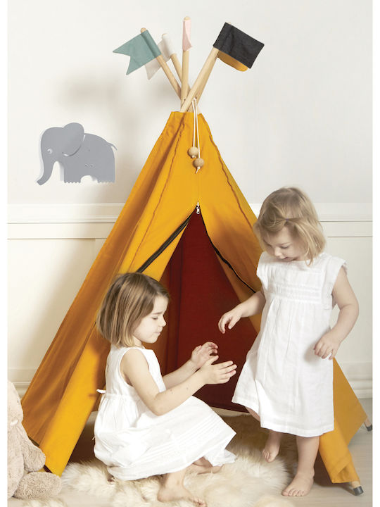 Roommate Kids Indian Teepee Play Tent Hippie Tipi for 3+ years Yellow