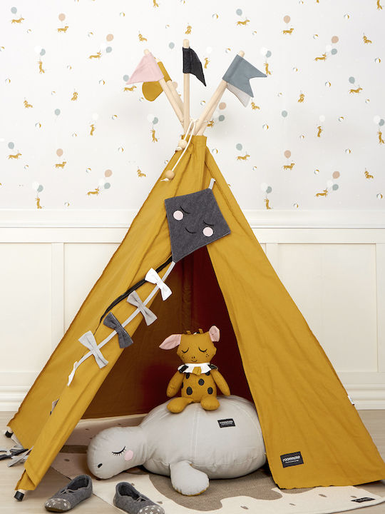 Roommate Kids Indian Teepee Play Tent Hippie Tipi for 3+ years Yellow