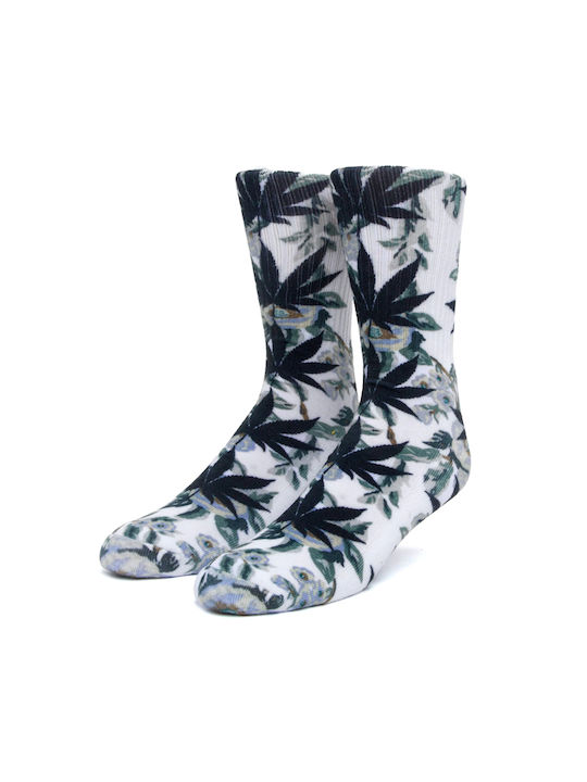 HUF Digital Plantlife Men's Patterned Socks White / Black