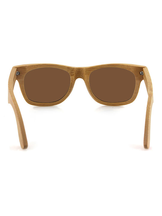 Daponte Sonnenbrillen mit Braun Rahmen und Braun Polarisiert Linse DAP008 5