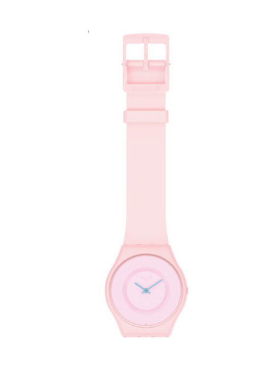 Swatch Caricia Men's Watch 34mm Battery with Pink Rubber Strap