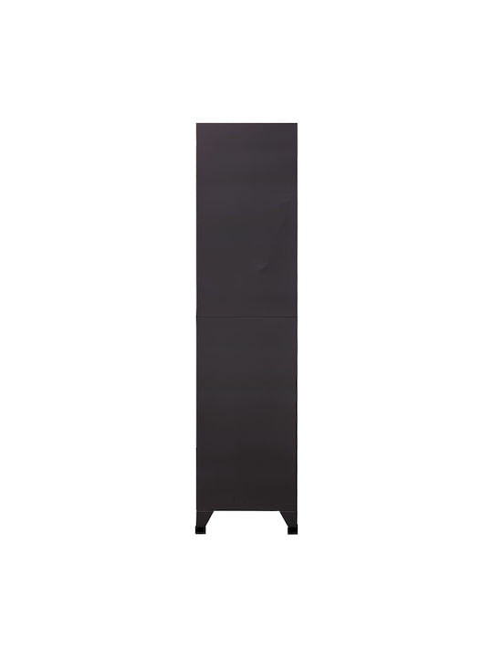Locker Metal with 15 Cabinets Charcoal 90x40x180cm