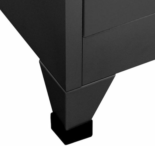 Dulap Metalic cu 15 Dulapuri Charcoal 90x40x180cm