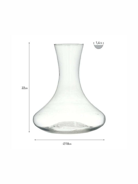 Click Glass Wine Decanter 22cm 1400ml