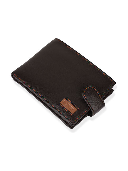 Luxus Men's Leather Wallet with RFID Brown