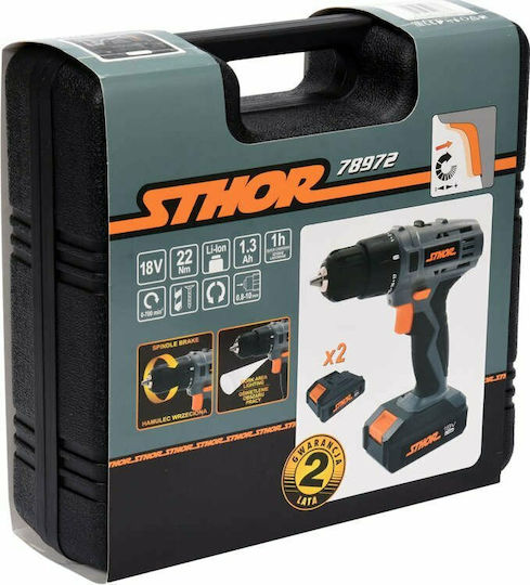 Sthor Δραπανοκατσάβιδο Μπαταρίας 18V 1x1.3Ah