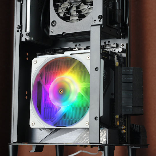 Jonsbo HX6200D Ψύκτρα Επεξεργαστή για Socket AM4/AM5/1200/115x/1700 με RGB Φωτισμό Λευκή