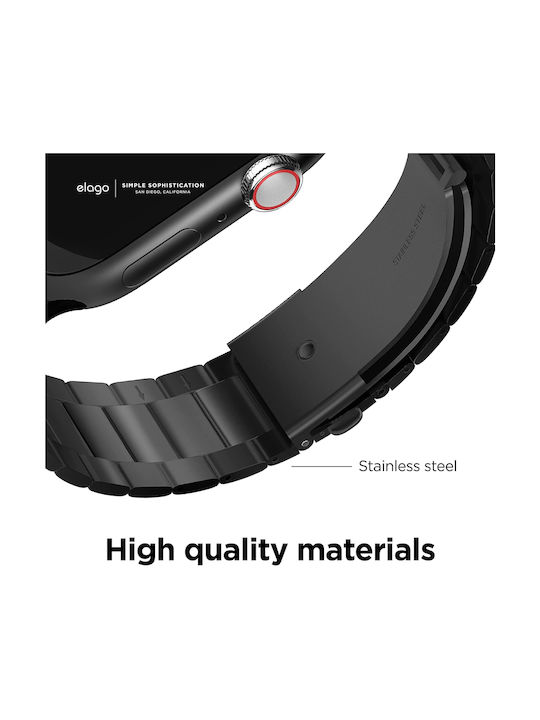 Elago Curea Oțel inoxidabil Negru (Apple Watch 38/40/41/42mm) EAW-MTBAND41-BK