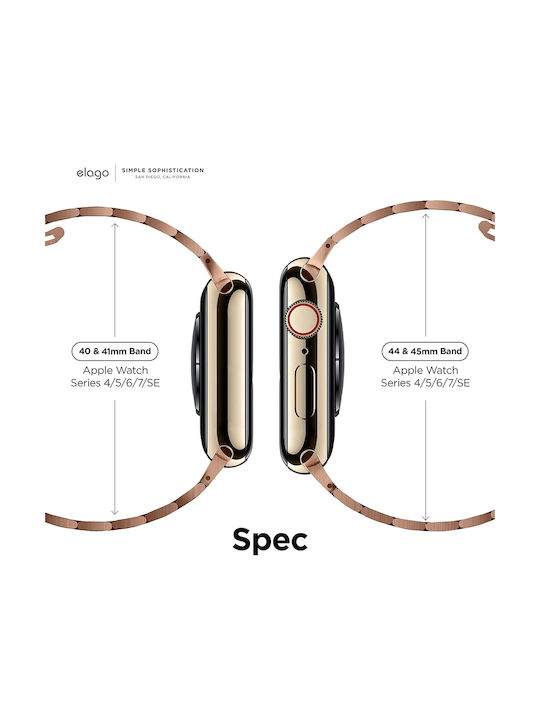 Elago Armband Rostfreier Stahl Rose Gold (Apple Watch 38/40/41/42mm) EAW-MTBAND41-RGD
