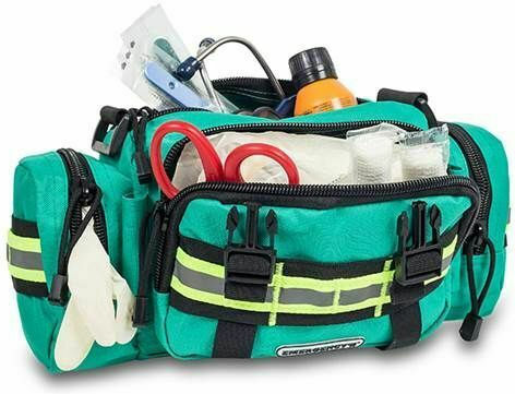 Elite Bags Isoliert Medizinischer Rucksack Erste Hilfe Emergency in Grün Farbe