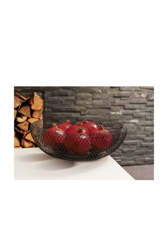 Philippi Obstschale Metallisch Schwarz 19x19cm
