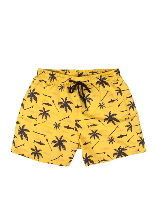 Palm Trees Ανδρικό Μαγιό Σορτς Κίτρινο Floral