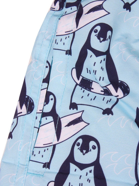 Penguins Ανδρικό Μαγιό Σορτς Γαλάζιο με Σχέδια