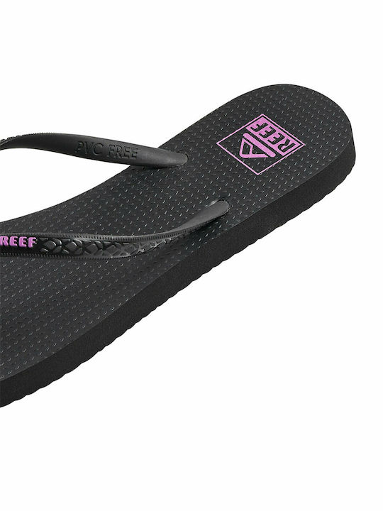 Frauen Flip Flops Black / Purple