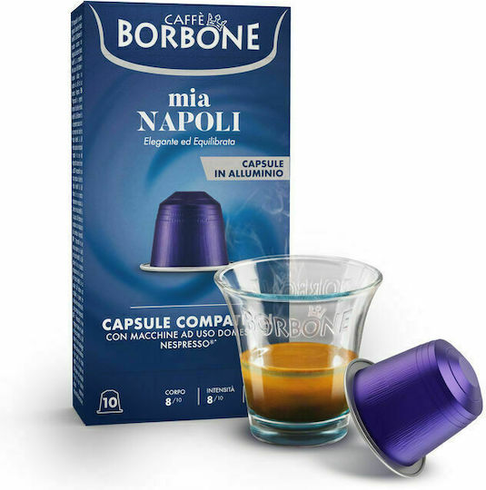 Caffe Borbone Κάψουλες Espresso Mia Napoli Συμβατές με Μηχανή Nespresso 10caps