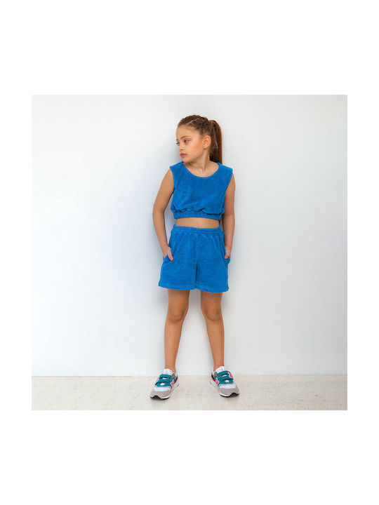 Kids' terry blue Alice A16022 towelling shorts for girls