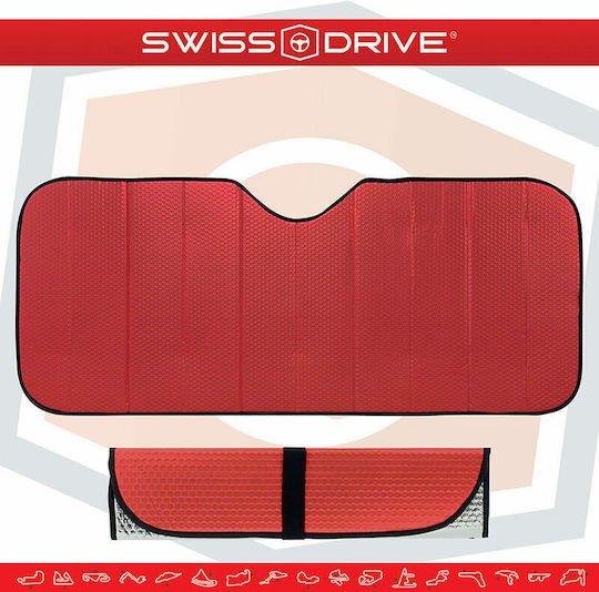 Swiss Drive Internal Car Windshield Sunshade with Suction Cup 145x70cm