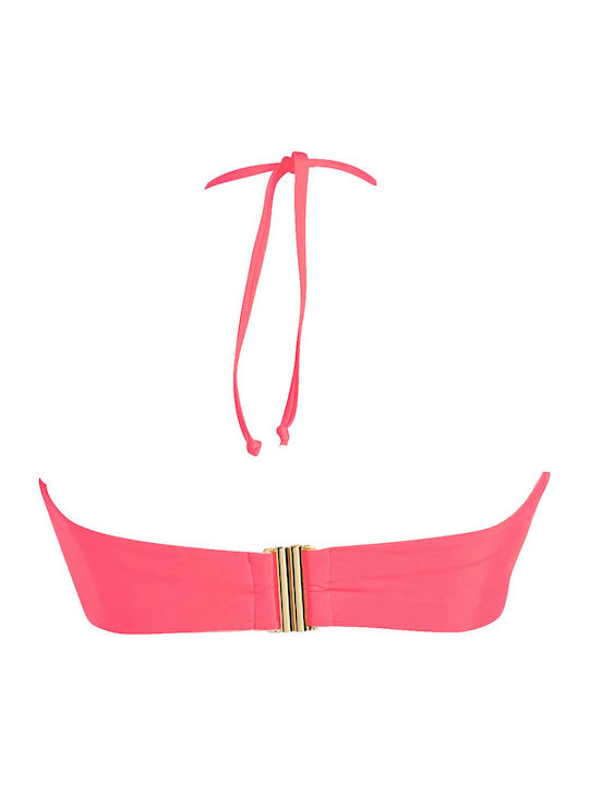 Solids Strapless Bikini Top D Cup με Ενίσχυση Ροζ