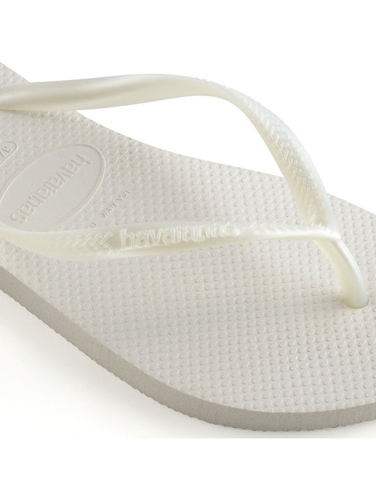 Slim Women's Flip Flops White
