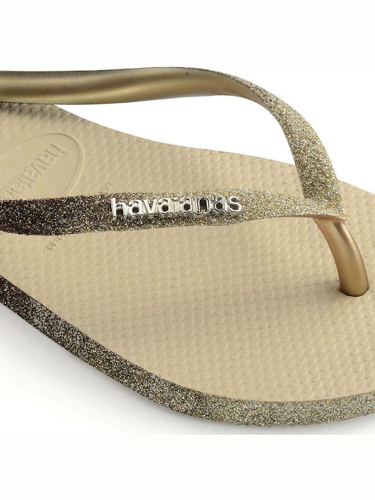 Slim Sparkle II Flip Flops Sand Grey
