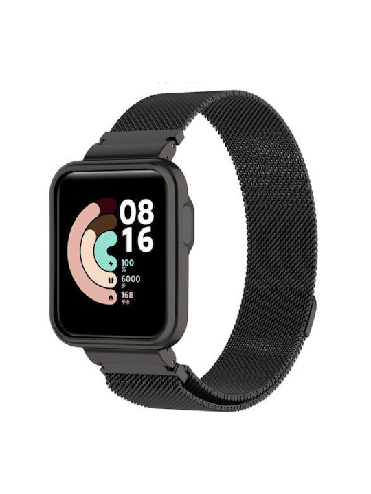 Milanese Protective Frame Curea Oțel inoxidabil Negru (Mi Watch Lite)