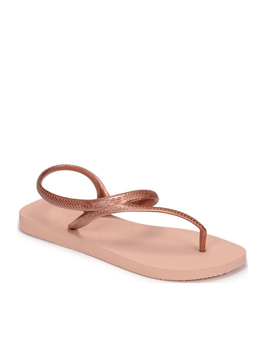 Flash Urban Flip Flops In Sandal Style In Rose Gold Colour