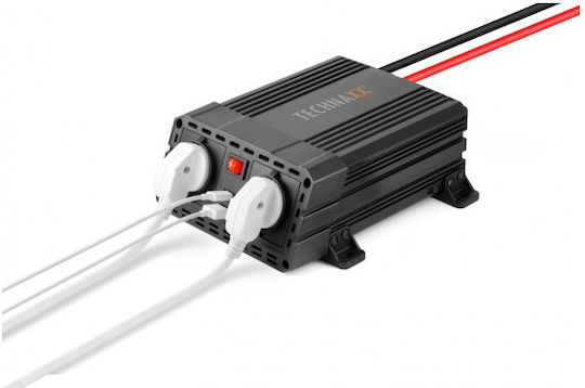 Technaxx Power Invertor Auto 600W pentru Convertirea 12V DC în 230V AC cu 1xUSB