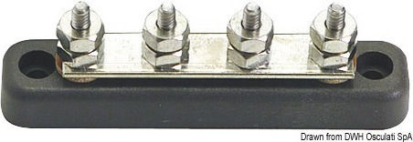 Osculati Boat Battery Terminal Ends Terminal Terminal 4 Positions 5mm 100Amp