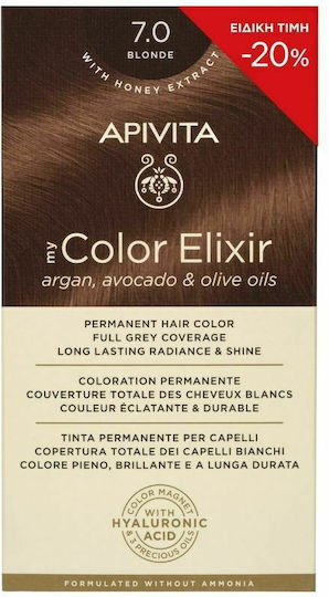 Apivita My Color Elixir Βαφή Μαλλιών Χωρίς Αμμωνία 7.00 Ξανθό 50ml