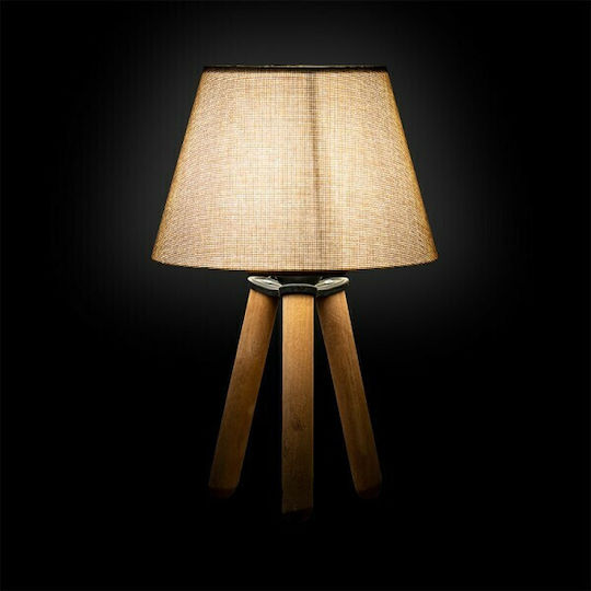 Pakketo PWL-1071 Wood Vintage Table Lamp for Socket E27