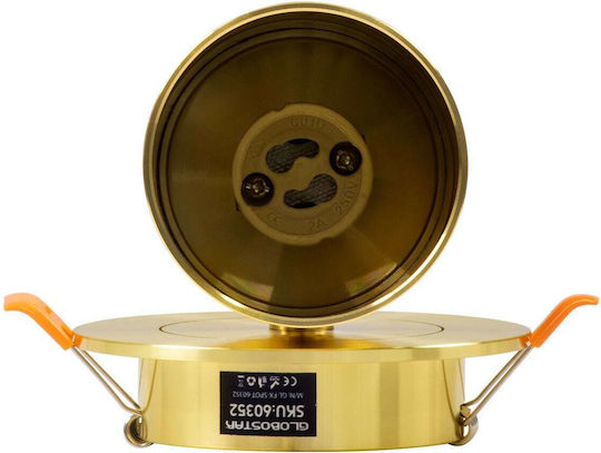 GloboStar LEO Single Spot with Socket GU10 in Gold Color
