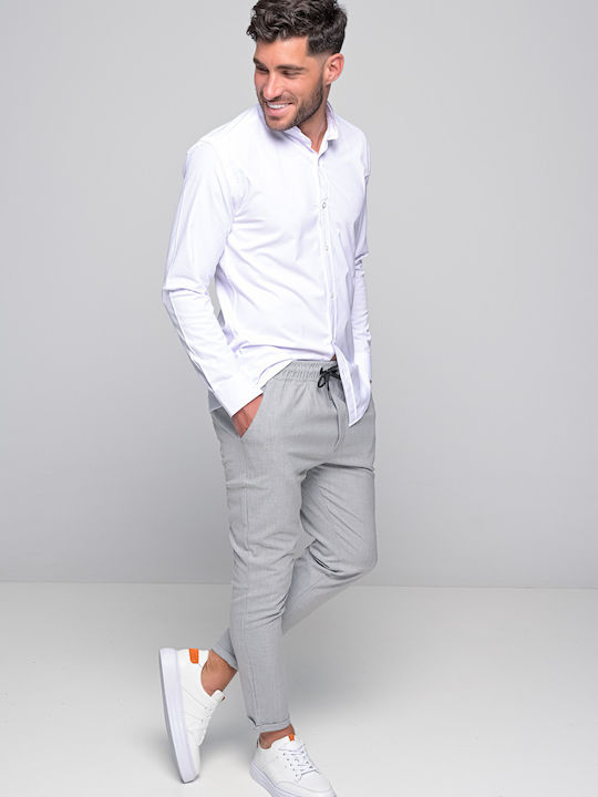 Hernando Long-sleeved Denim Shirt White