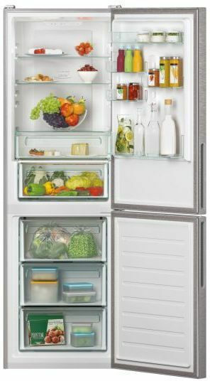 Candy Ψυγειοκαταψύκτης 341lt Total NoFrost Υ185xΠ59.5xΒ65.8εκ. Inox CCE4T618EX