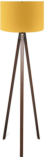 Pakketo PWL-1059 Lampa de podea Î140xL38cm. cu Soclu pentru Bec E27 Galben