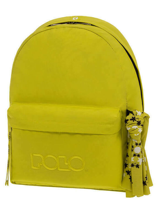 Polo Original Scarf School Bag Backpack Junior High-High School Yellow with Water Bottle Holder 20Liters 2022