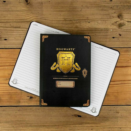 Blue Sky Studios Harry Potter Hogwarts Shield Тетрадка A5 На райета Черен