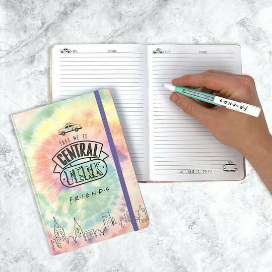 Blue Sky Studios Friends Tie Dye Παιδικό Μπλοκ Σημειώσεων A5 Ριγέ με Λάστιχο Πολύχρωμο