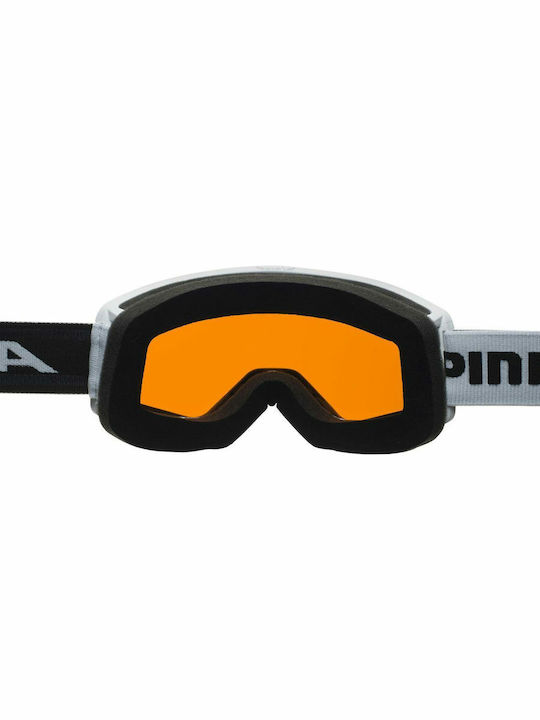 Alpina Narkoja Dh Ski & Snowboard Goggles Kids White with Lens in Orange Color