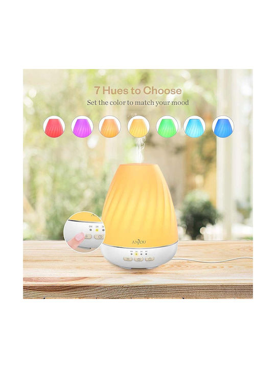 Anjou Led Aromatherapy Diffuser with Timer White 200ml AJ-PCN044