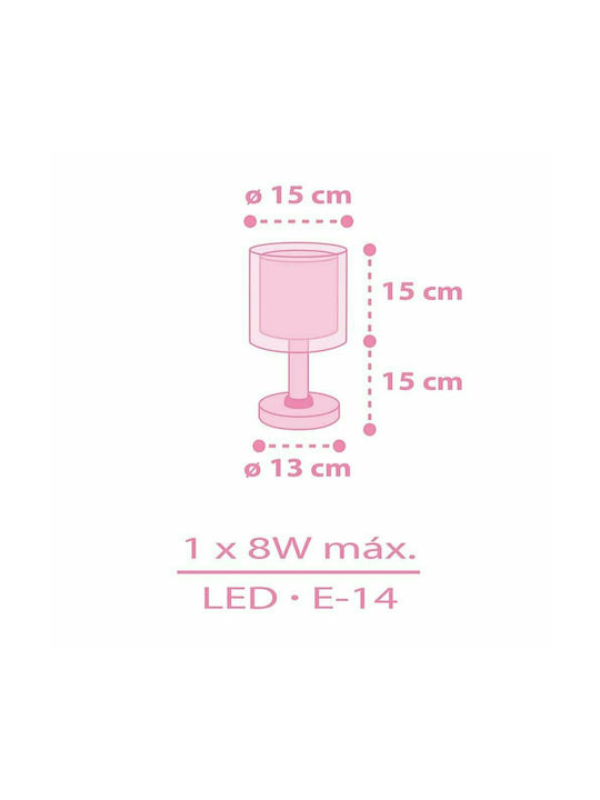Ango Kids Portable Lamp Unicorns Transparent 15x15x30εκ.