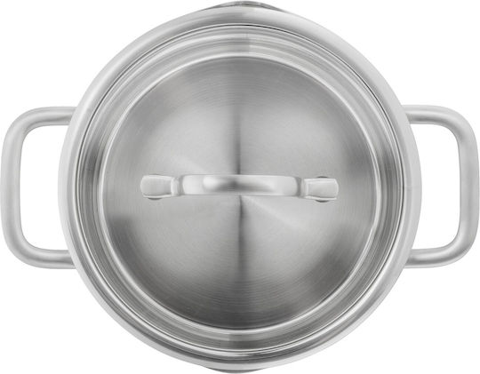 Zwilling J.A. Henckels True Flow Σετ Κατσαρόλες από Ανοξείδωτο Ατσάλι Ασημί 5τμχ Zwilling J.A. Henckels True Flow Σετ Κατσαρόλες από Ανοξείδωτο Ατσάλι Ασημί 5τμχ