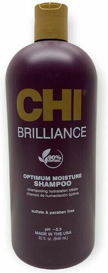 CHI Deep Brilliance Olive & Monoi Sampon de Par Hidratare și Netezire pentru Toate Tipurile de Păr 946ml