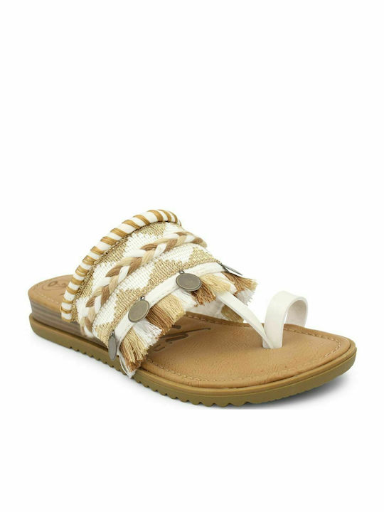 Blowfish Malibu Damen Flache Sandalen Pearl White